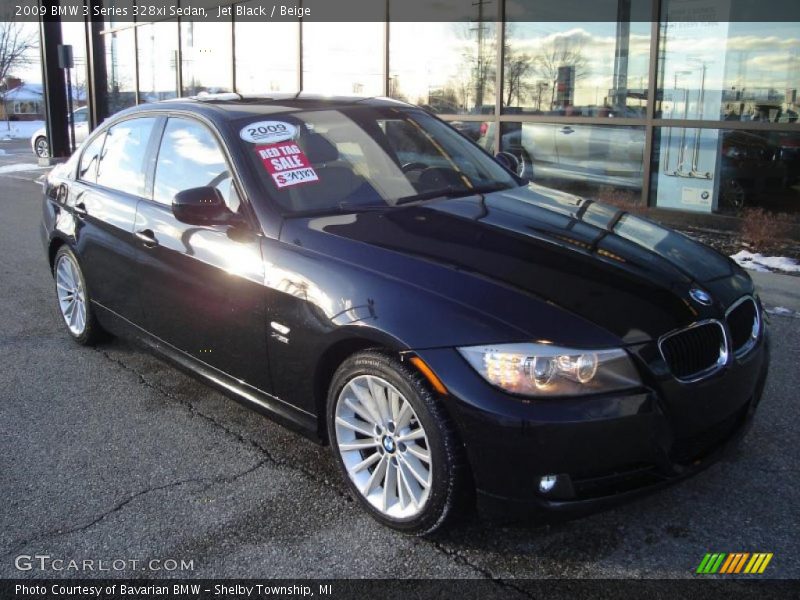 Jet Black / Beige 2009 BMW 3 Series 328xi Sedan