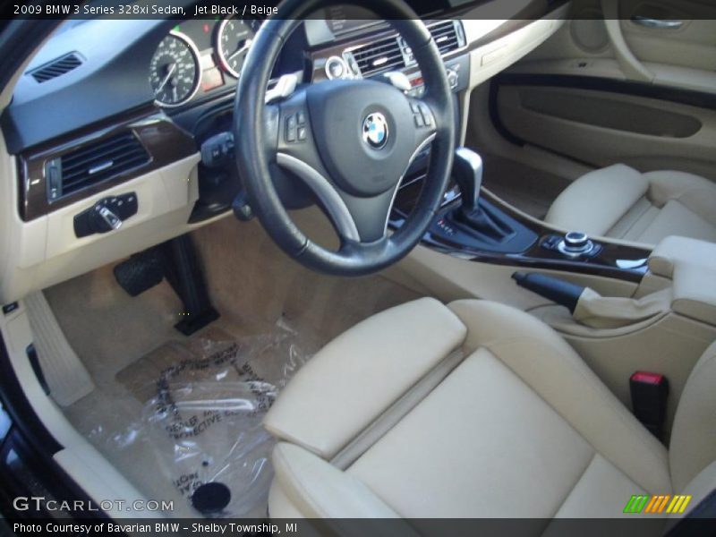 Jet Black / Beige 2009 BMW 3 Series 328xi Sedan