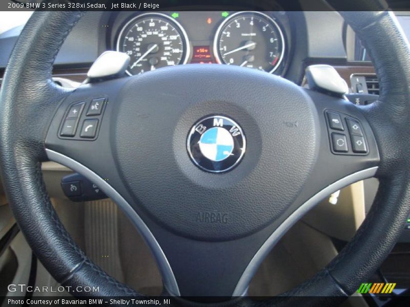Jet Black / Beige 2009 BMW 3 Series 328xi Sedan