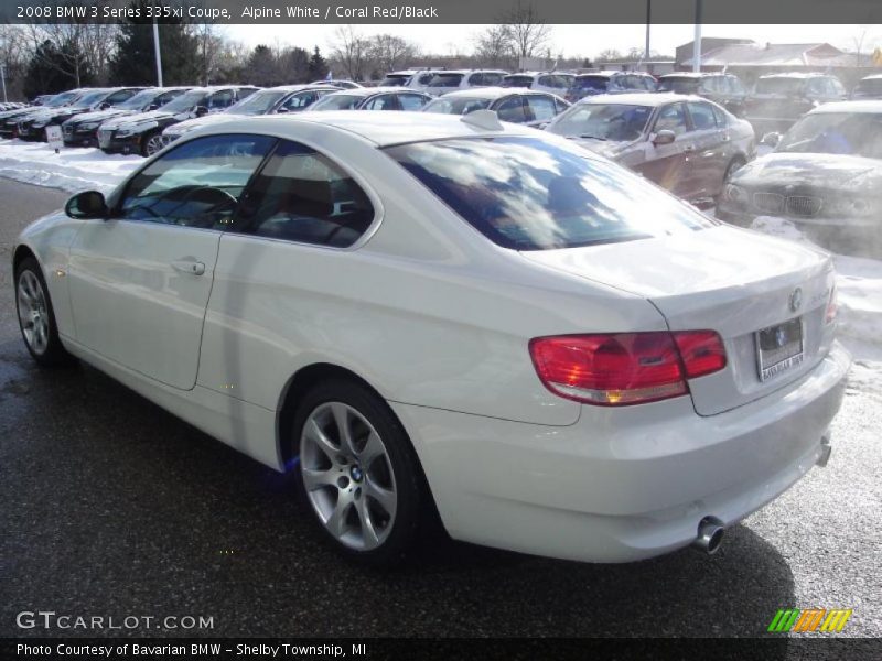 Alpine White / Coral Red/Black 2008 BMW 3 Series 335xi Coupe
