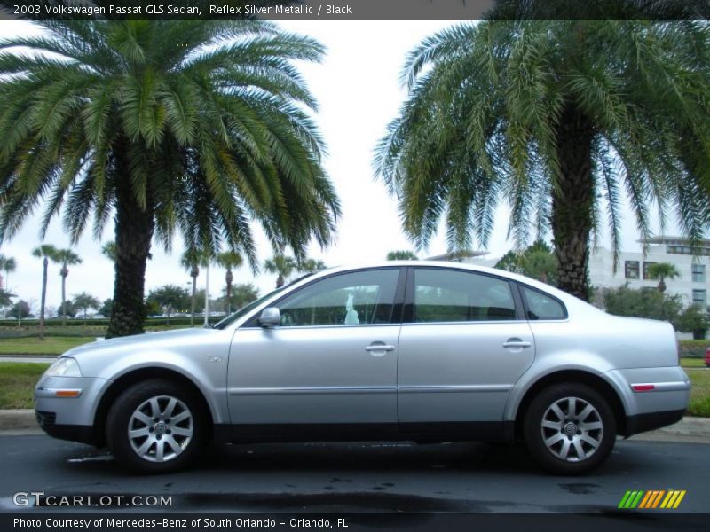 Reflex Silver Metallic / Black 2003 Volkswagen Passat GLS Sedan