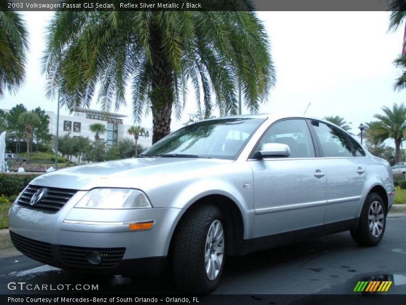 Reflex Silver Metallic / Black 2003 Volkswagen Passat GLS Sedan