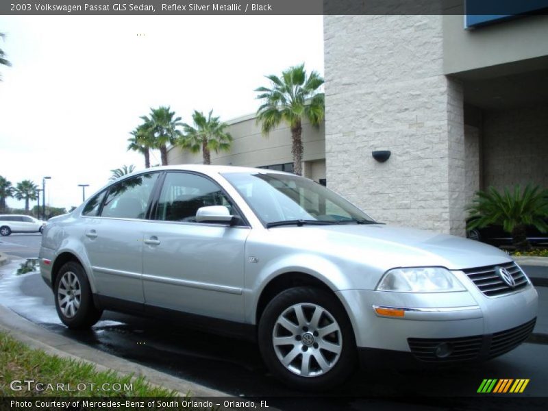 Reflex Silver Metallic / Black 2003 Volkswagen Passat GLS Sedan