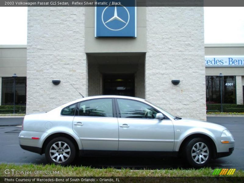 Reflex Silver Metallic / Black 2003 Volkswagen Passat GLS Sedan