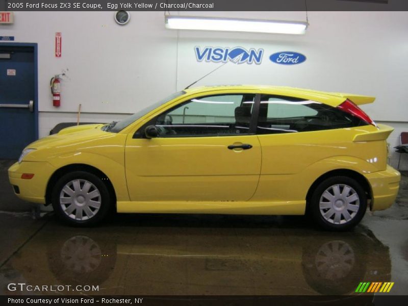 Egg Yolk Yellow / Charcoal/Charcoal 2005 Ford Focus ZX3 SE Coupe