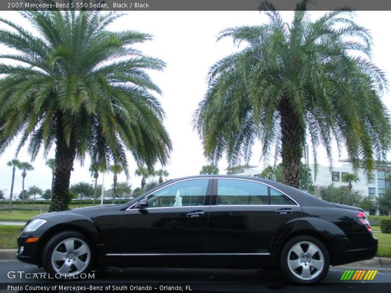 Black / Black 2007 Mercedes-Benz S 550 Sedan