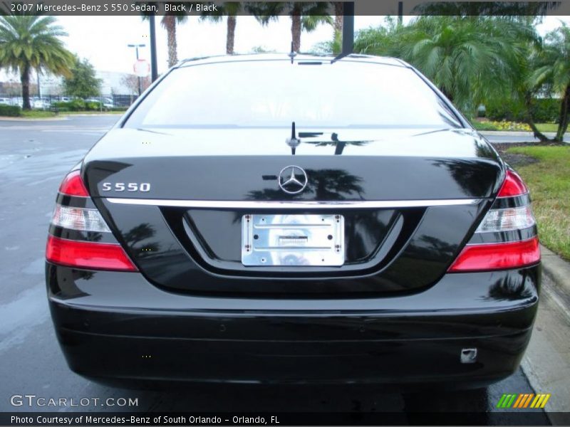 Black / Black 2007 Mercedes-Benz S 550 Sedan