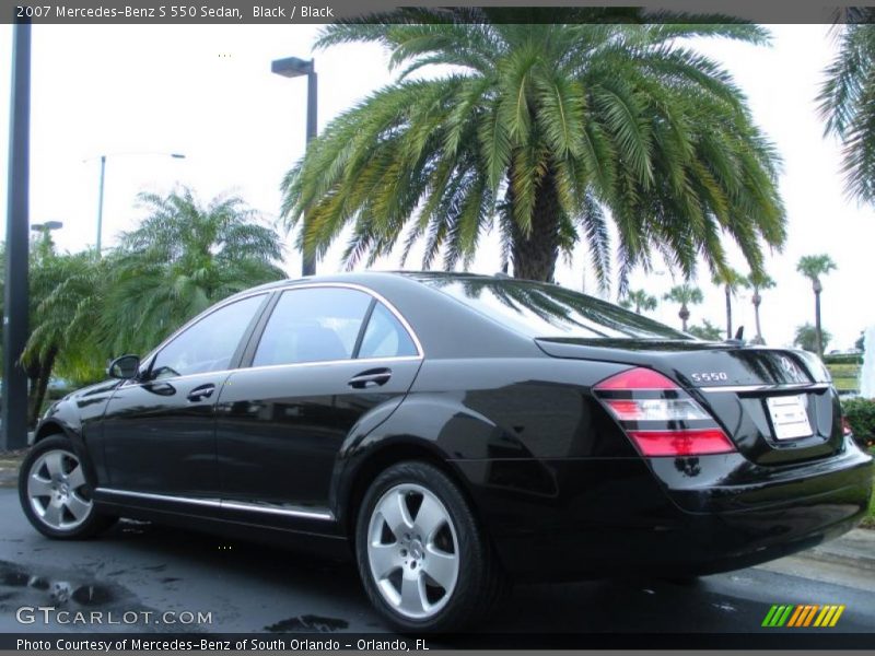 Black / Black 2007 Mercedes-Benz S 550 Sedan