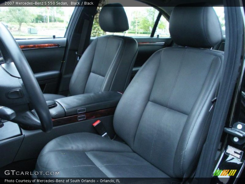 Black / Black 2007 Mercedes-Benz S 550 Sedan