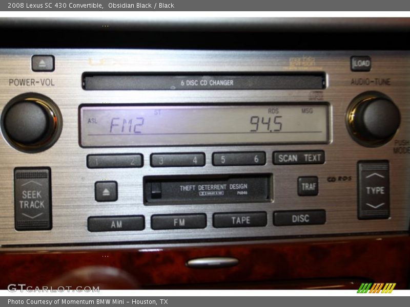 Obsidian Black / Black 2008 Lexus SC 430 Convertible