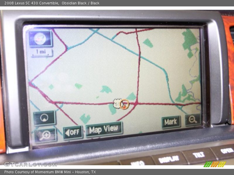Navigation of 2008 SC 430 Convertible