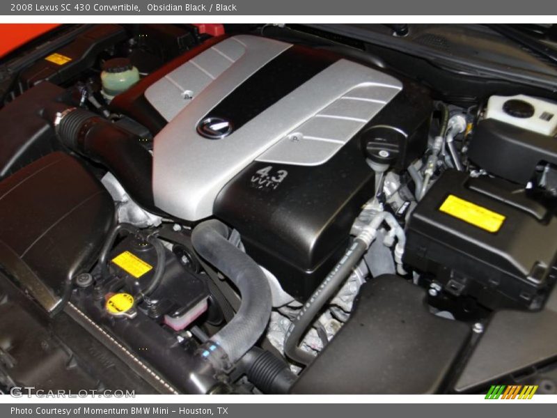  2008 SC 430 Convertible Engine - 4.3L DOHC 32V VVT-i V8