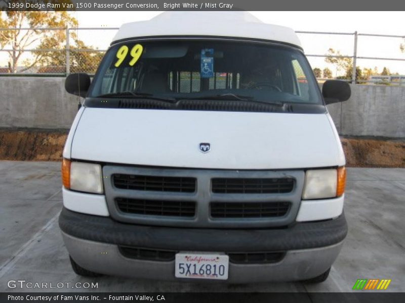 Bright White / Mist Gray 1999 Dodge Ram Van 1500 Passenger Conversion