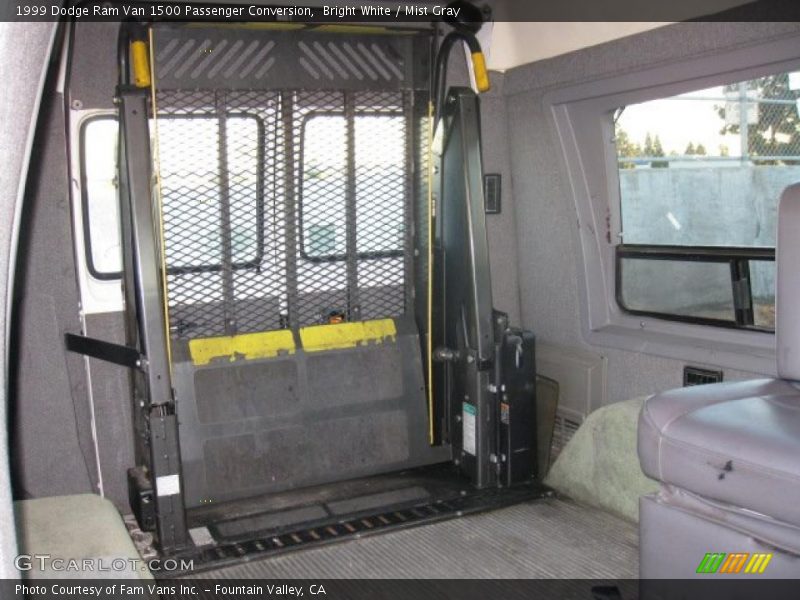 Bright White / Mist Gray 1999 Dodge Ram Van 1500 Passenger Conversion