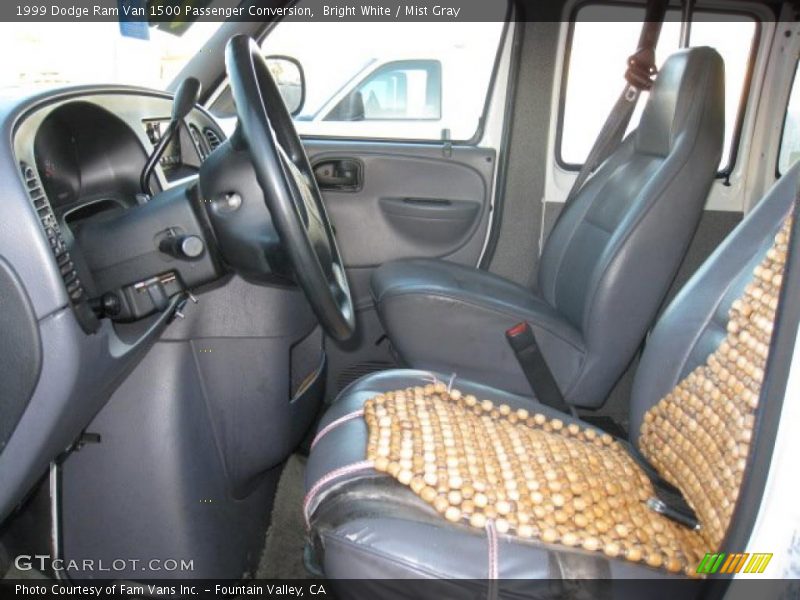 Bright White / Mist Gray 1999 Dodge Ram Van 1500 Passenger Conversion