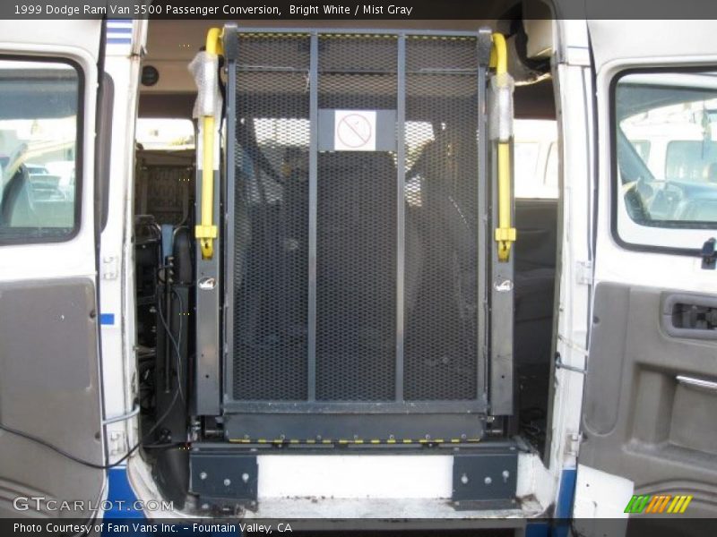 Bright White / Mist Gray 1999 Dodge Ram Van 3500 Passenger Conversion