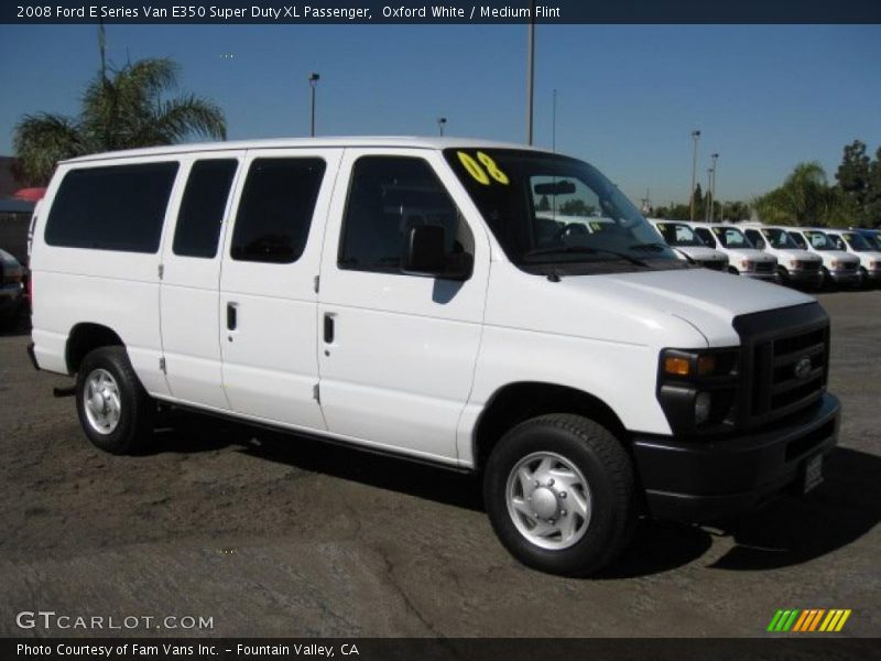 Oxford White / Medium Flint 2008 Ford E Series Van E350 Super Duty XL Passenger