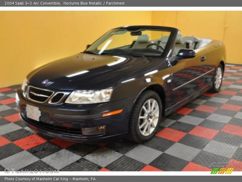 Nocturne Blue Metallic / Parchment 2004 Saab 9-3 Arc Convertible