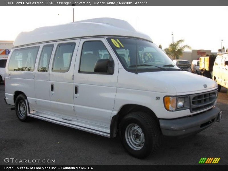 Oxford White / Medium Graphite 2001 Ford E Series Van E150 Passenger Conversion