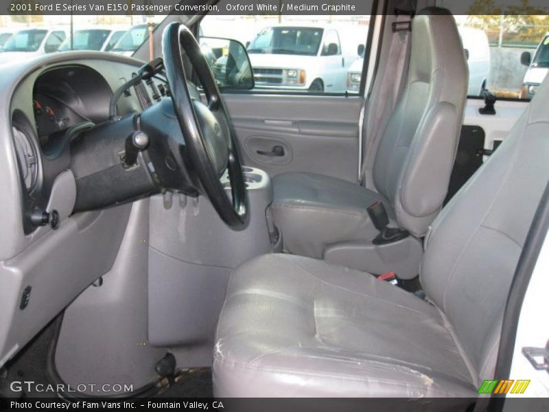 Oxford White / Medium Graphite 2001 Ford E Series Van E150 Passenger Conversion