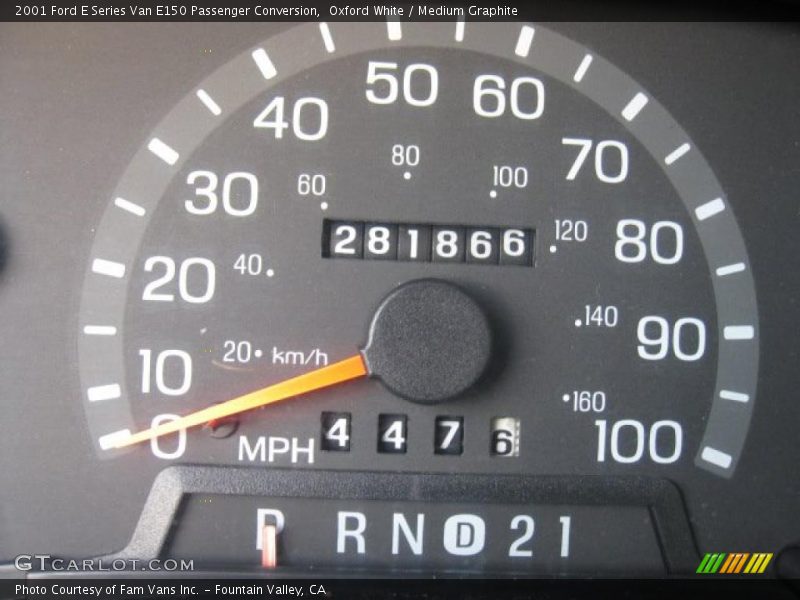 Oxford White / Medium Graphite 2001 Ford E Series Van E150 Passenger Conversion