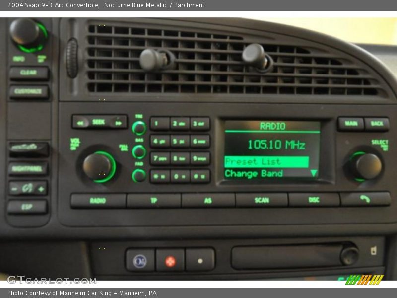 Nocturne Blue Metallic / Parchment 2004 Saab 9-3 Arc Convertible