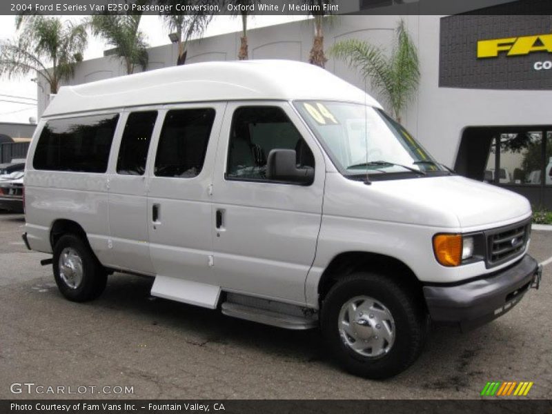 Oxford White / Medium Flint 2004 Ford E Series Van E250 Passenger Conversion