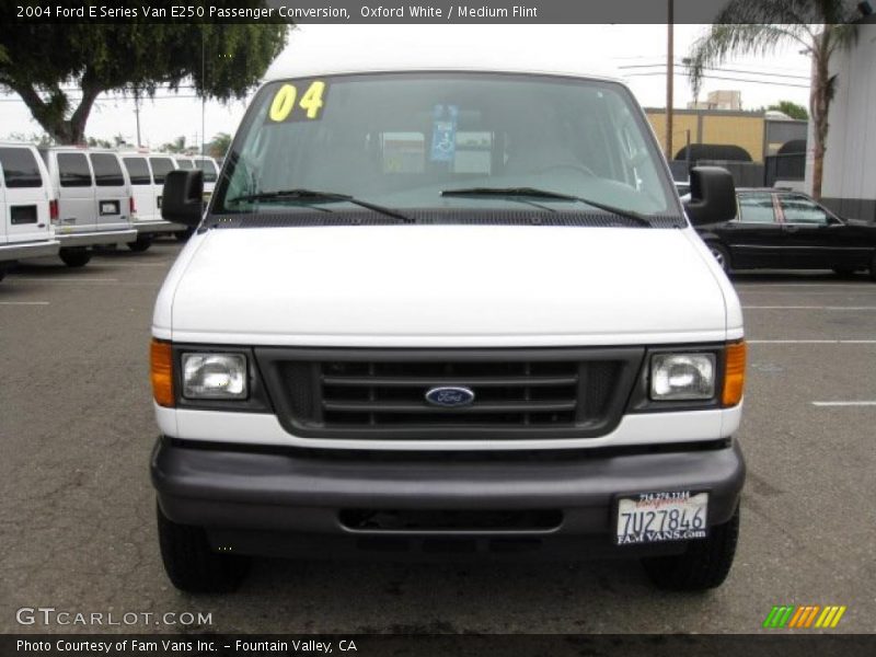 Oxford White / Medium Flint 2004 Ford E Series Van E250 Passenger Conversion