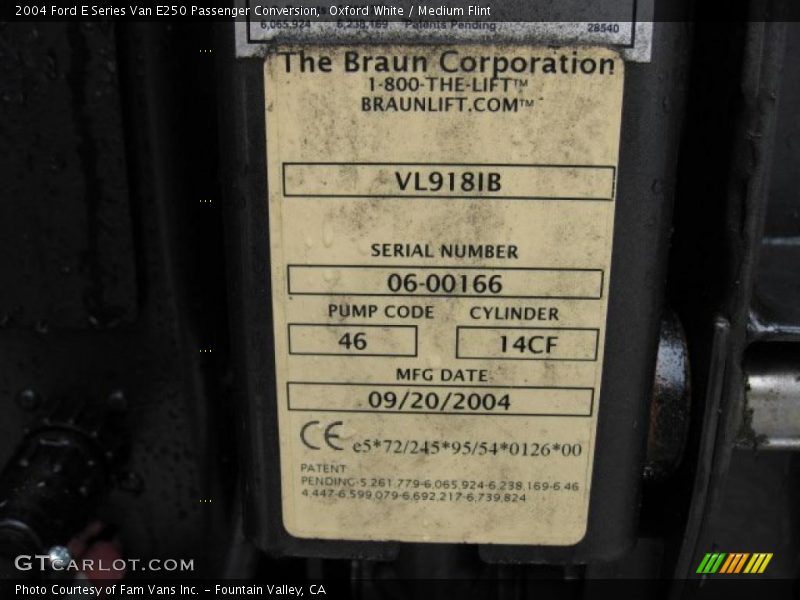 Oxford White / Medium Flint 2004 Ford E Series Van E250 Passenger Conversion