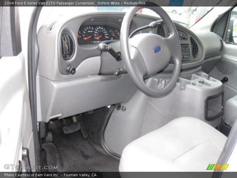 Oxford White / Medium Flint 2004 Ford E Series Van E250 Passenger Conversion