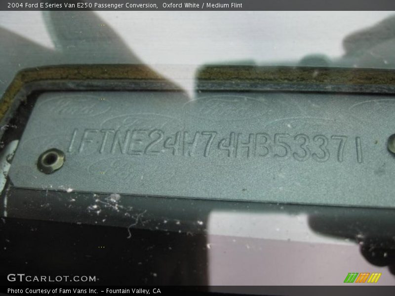 Oxford White / Medium Flint 2004 Ford E Series Van E250 Passenger Conversion