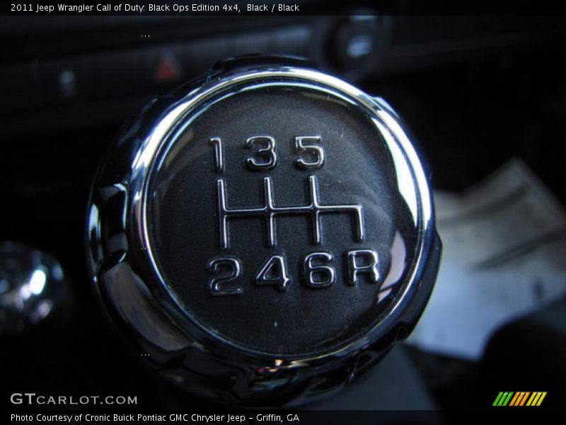  2011 Wrangler Call of Duty: Black Ops Edition 4x4 6 Speed Manual Shifter