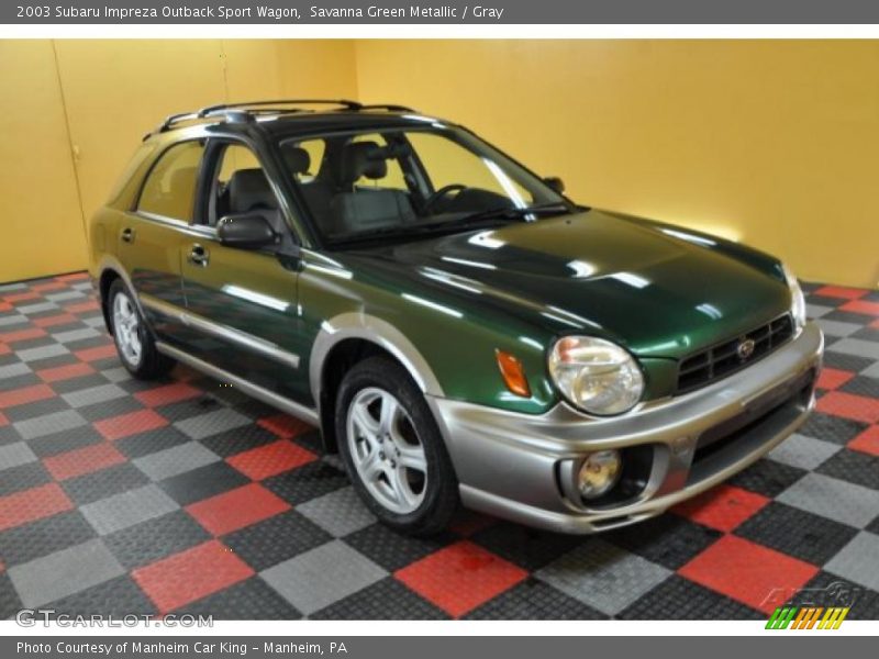 Savanna Green Metallic / Gray 2003 Subaru Impreza Outback Sport Wagon