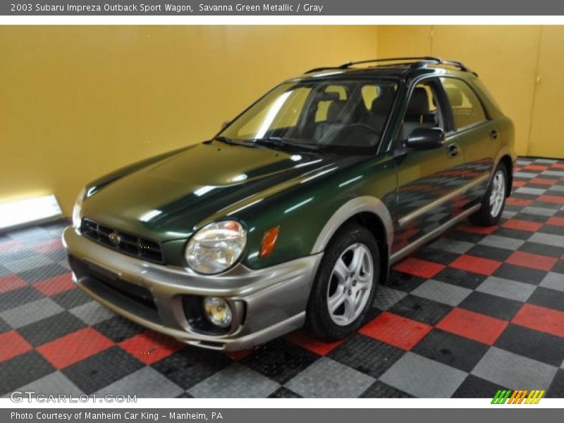 Savanna Green Metallic / Gray 2003 Subaru Impreza Outback Sport Wagon