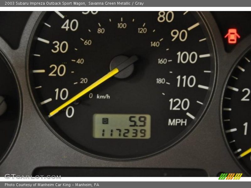 Savanna Green Metallic / Gray 2003 Subaru Impreza Outback Sport Wagon