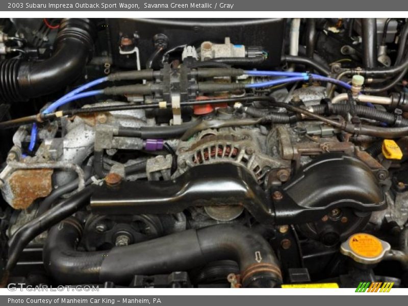 Savanna Green Metallic / Gray 2003 Subaru Impreza Outback Sport Wagon