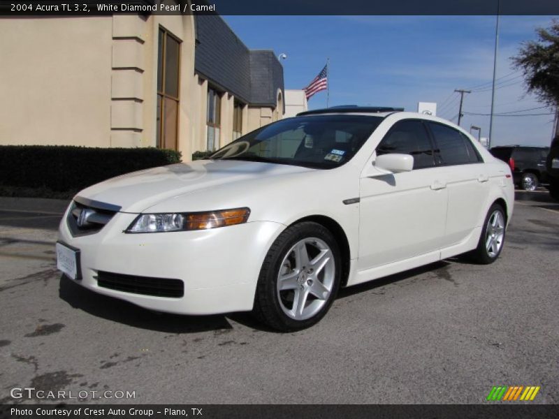 White Diamond Pearl / Camel 2004 Acura TL 3.2