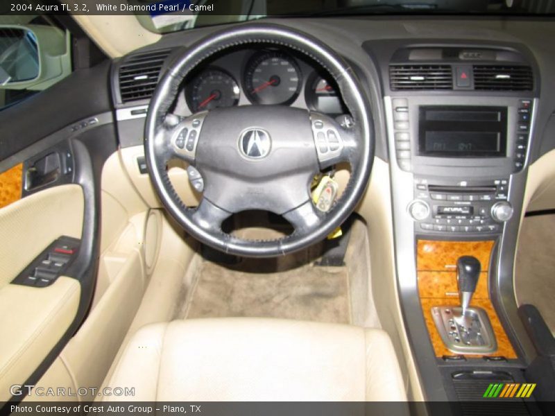 White Diamond Pearl / Camel 2004 Acura TL 3.2