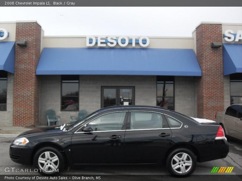 Black / Gray 2008 Chevrolet Impala LS