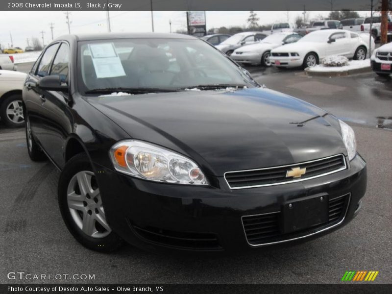 Black / Gray 2008 Chevrolet Impala LS