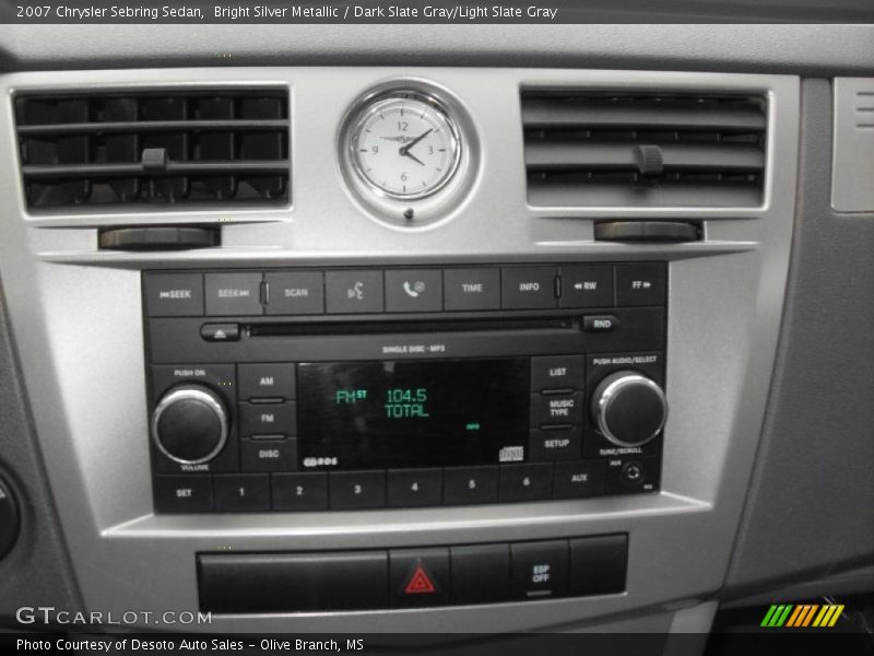 Bright Silver Metallic / Dark Slate Gray/Light Slate Gray 2007 Chrysler Sebring Sedan