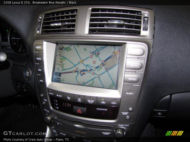 Breakwater Blue Metallic / Black 2008 Lexus IS 250