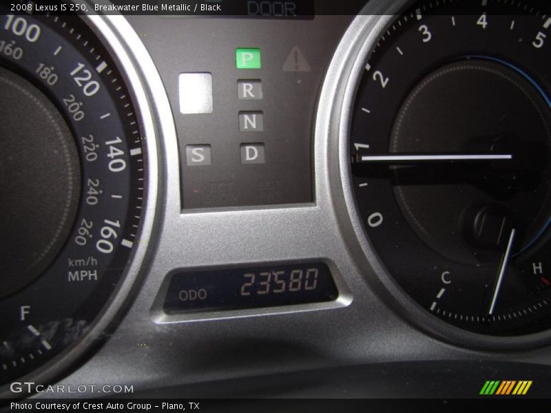 Breakwater Blue Metallic / Black 2008 Lexus IS 250