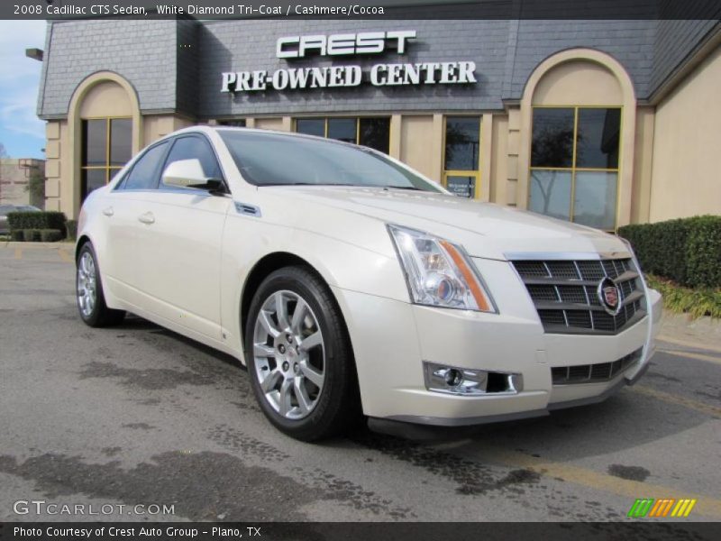 White Diamond Tri-Coat / Cashmere/Cocoa 2008 Cadillac CTS Sedan