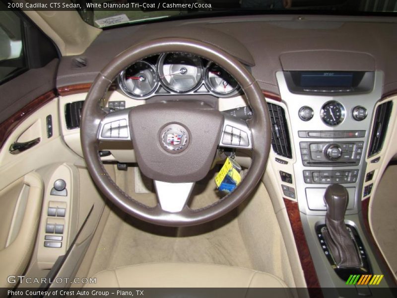 White Diamond Tri-Coat / Cashmere/Cocoa 2008 Cadillac CTS Sedan