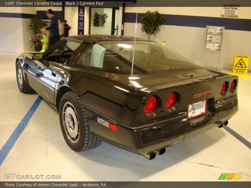 Black / Carmine Red 1985 Chevrolet Corvette Coupe