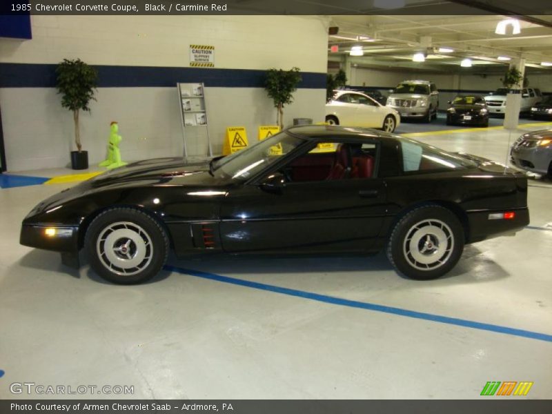 Black / Carmine Red 1985 Chevrolet Corvette Coupe