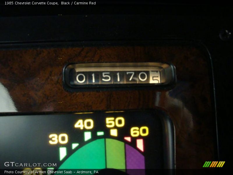 Black / Carmine Red 1985 Chevrolet Corvette Coupe
