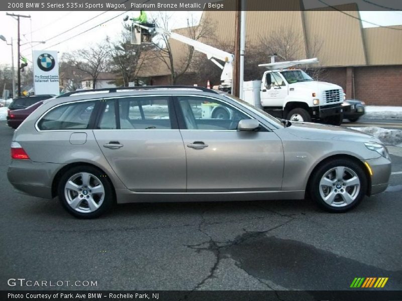 Platinum Bronze Metallic / Beige 2008 BMW 5 Series 535xi Sports Wagon