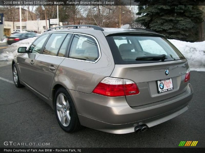 Platinum Bronze Metallic / Beige 2008 BMW 5 Series 535xi Sports Wagon